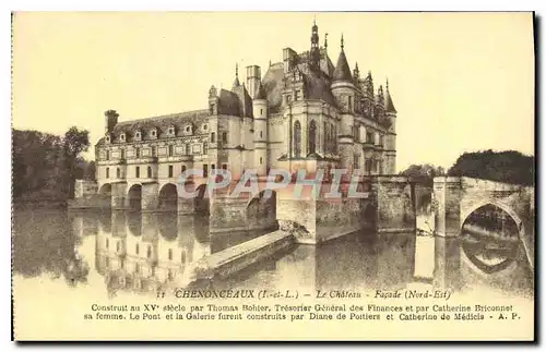 Ansichtskarte AK Chenonceaux Le Chateau Facade Nord Est