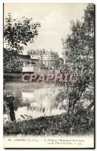 Ansichtskarte AK Amboise Le Chateau Monument historique vu de l'lle et la Loire