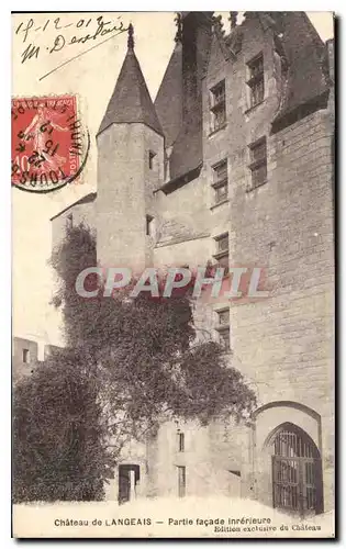 Cartes postales Chateau de Langeais Partie facade interieure