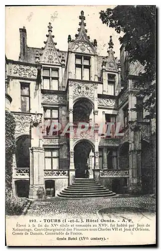 Cartes postales Tours I et L Hotel Gouin