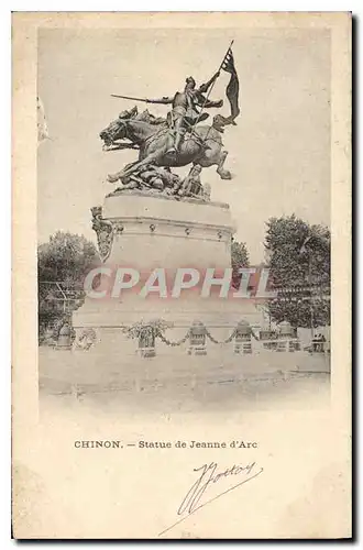 Ansichtskarte AK Chinon Statue de Jeanne d'Arc