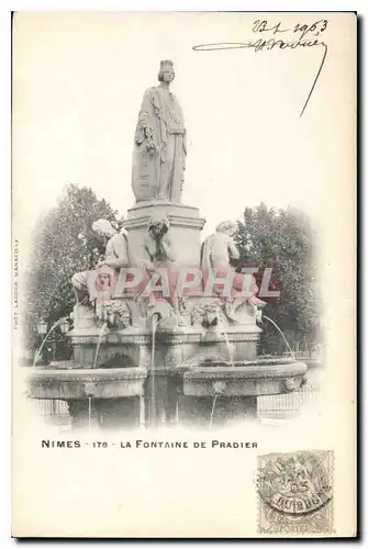 Ansichtskarte AK Nimes La Fontaine de Pradier