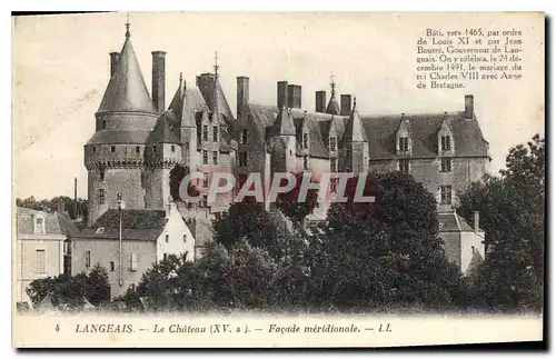 Ansichtskarte AK Langeais Le Chateau Facade meridionale