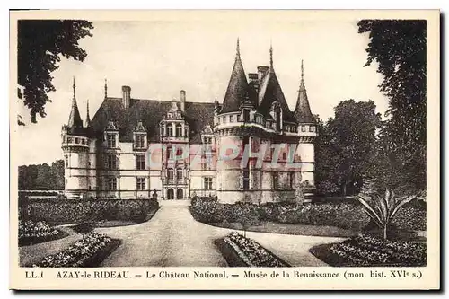 Cartes postales Azay le Rideau Le Chateau National Musee de la Renaissance