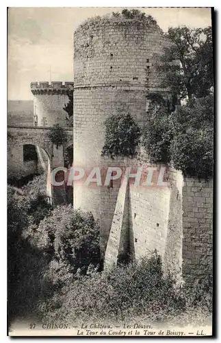 Ansichtskarte AK Chinon Le Chateau Les Douves La Tour du Coudry et la Tour de Boissyy