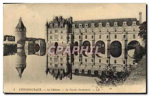 Cartes postales Chenonceaux Le Chateau La Facade Occidentale