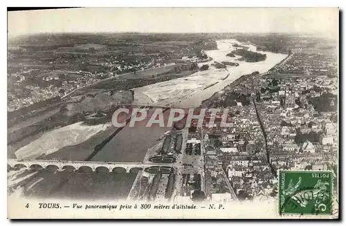 Cartes postales Tours Vue panoramique prise a 800 metres d'altitude