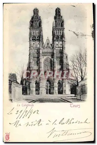 Cartes postales Tours La Cathedrale