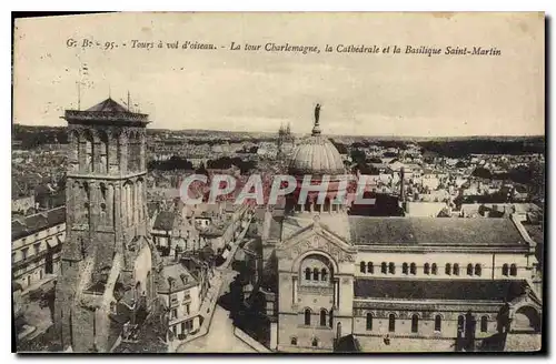 Ansichtskarte AK Tours a vol d'oiseau La tour Charlemagne la Cathedrale et la Basilique Saint Martin