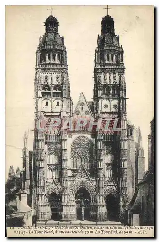 Cartes postales Tours Cathedrale St Gatien