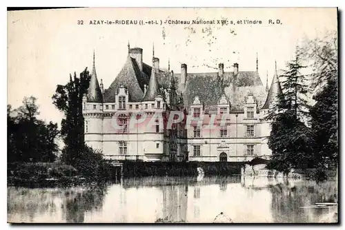 Cartes postales Azay le Rideau Chateau National