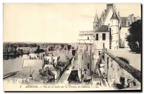 Ansichtskarte AK Amboise Vue de la Loire sur la Terrasse du Chateau