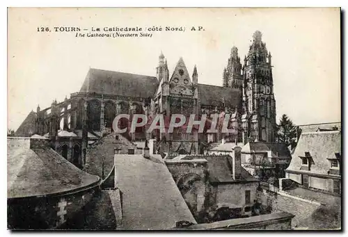 Cartes postales Tours La Cathedrale cote Nord