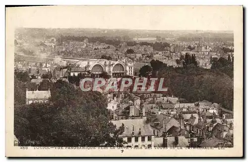 Ansichtskarte AK Tours Vue panoramique vers la Gare prise des Tours de la Cathedrale