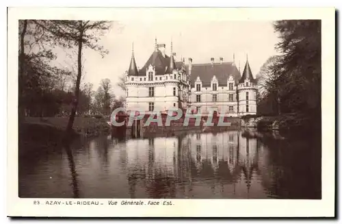 Cartes postales Azay le Rideau Vue Generale Face Est