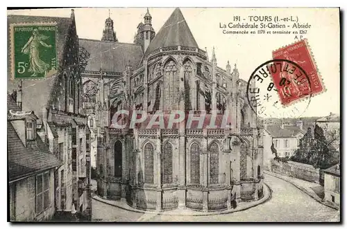 Ansichtskarte AK Tours La Cathedrale St Gatien Abside