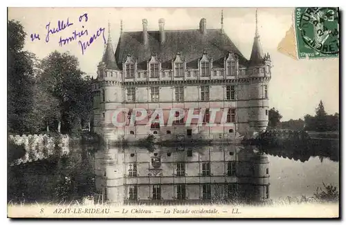 Ansichtskarte AK Azay le Rideau Le Chateau La Facade occidentale