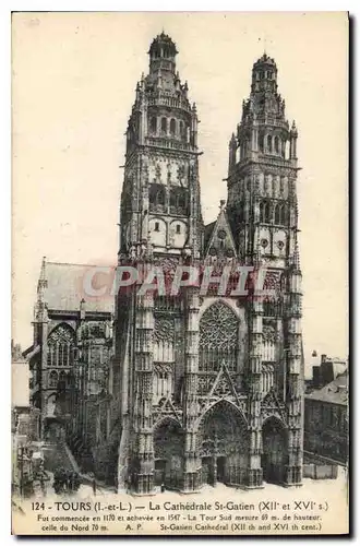 Cartes postales Tours La Cathedrale St Gatien