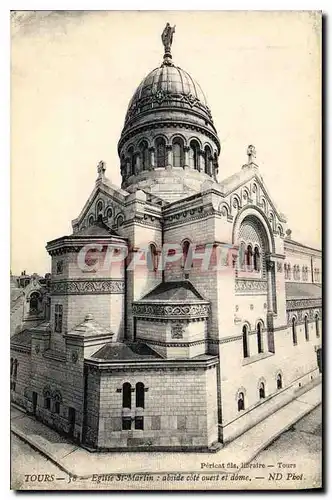 Cartes postales Tours Eglise St Martin abside cote ouest et dome