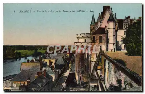 Ansichtskarte AK Amboise Vue de la Loire sur la Terrasse du Chateau