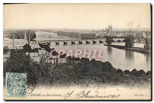 Cartes postales Tours Vue Generale