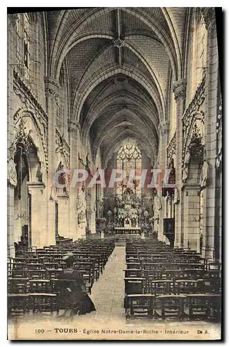 Cartes postales Tours Eglise Notre Dame la Riche Interieur