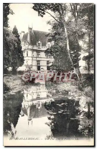 Ansichtskarte AK Azay le Rideau Une Vue dans le Parc