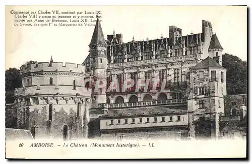 Cartes postales Amboise Le Chateau Monument historique