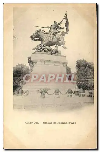 Ansichtskarte AK Chinon Statue de Jeanne d'Arc