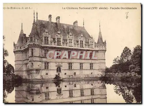 Cartes postales Azay le Rideau Le Chateau National Facade Occidentale