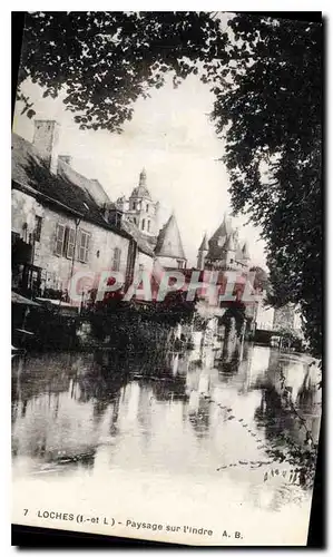 Ansichtskarte AK Loches Paysage sur l'Indre