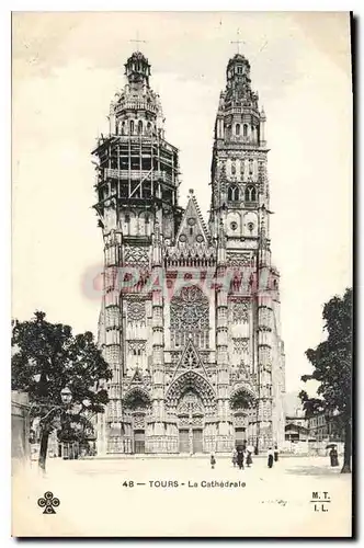 Cartes postales Tours La Cathedrale