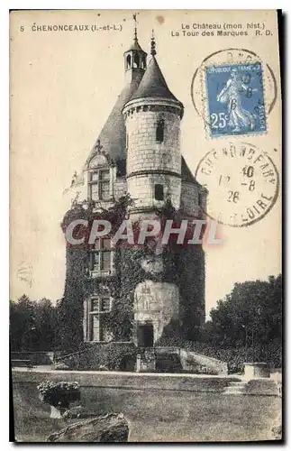 Cartes postales Chenonceaux Le Chateau La Tour des Marques