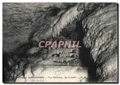 Cartes postales Grottes de Savonnieres Vue d'interieur La Cascade