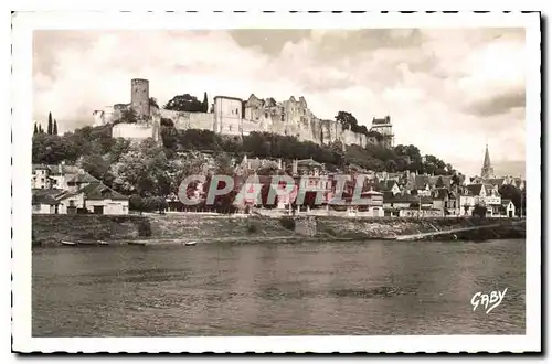 Ansichtskarte AK Chinon Le Chateau Monument historique et la Vienne