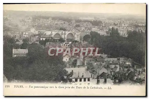 Ansichtskarte AK Tours Vue panoramique vers la Gare prise des Tours de la Cathedrale