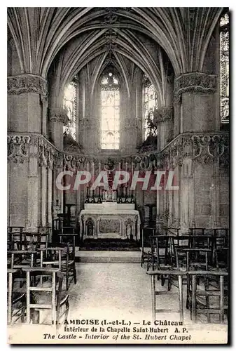 Cartes postales Amboise Le Chateau Interieur de la Chapelle Saint Hubert