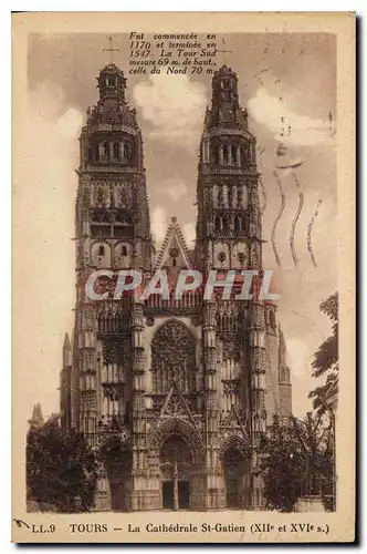 Cartes postales Tours La Cathedrale St Gatien