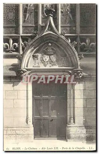 Cartes postales Blois Le Chateau Aile Louis XII Porte de la Chapelle