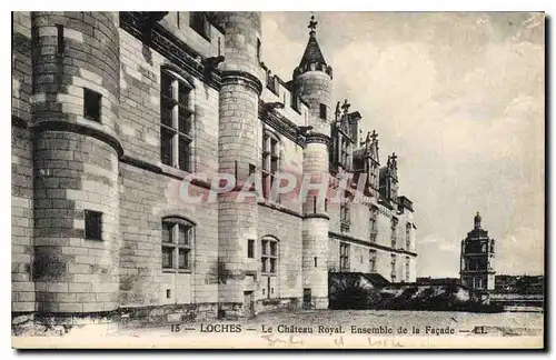 Ansichtskarte AK Loches Le Chateau Royal Ensemble de la Facade