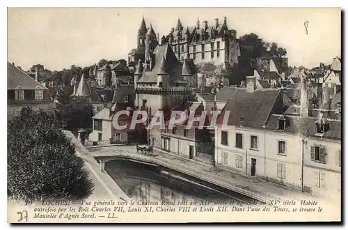 Cartes postales Loches Vue generale vers le Chateau Royal