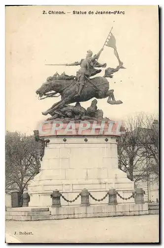 Ansichtskarte AK Chinon Statue de Jeanne d'Arc