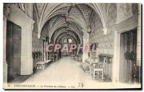 Ansichtskarte AK Chenonceaux Le Vestibule du Chateau