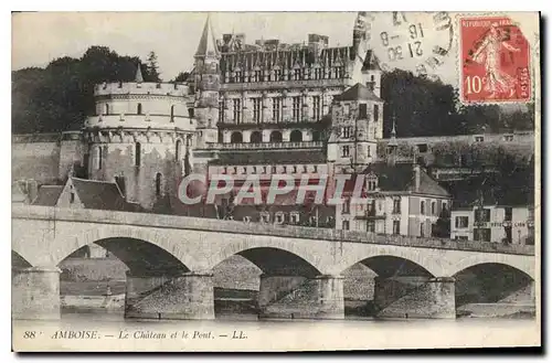 Cartes postales Amboise Le Chateau et le Pont