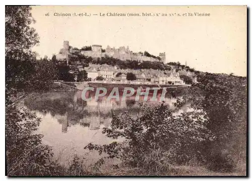 Cartes postales Chinon Le Chateau et la Vienne