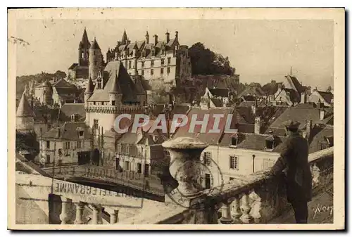 Cartes postales Chateaux de la Loire Loches Indre et Loire Le Chateau Royal et la Porte des Cordeliers