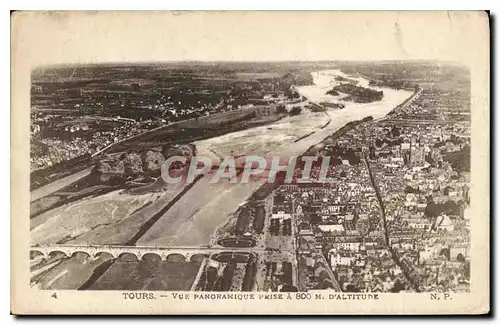 Cartes postales Tours Vue Panoramique prise a 800 m d'Altitude