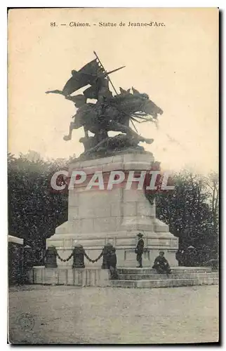 Ansichtskarte AK Chinon Statue de Jeanne d'Arc