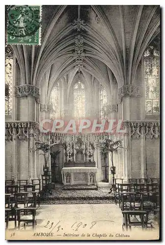 Cartes postales Amboise Interieur de la Chapelle du Chateau