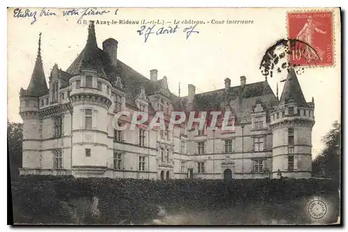 Cartes postales Azay le Rideau L et L Le Chateau Cour Interieur